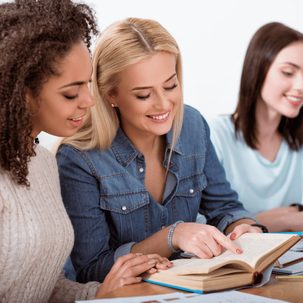 A group of women reading together